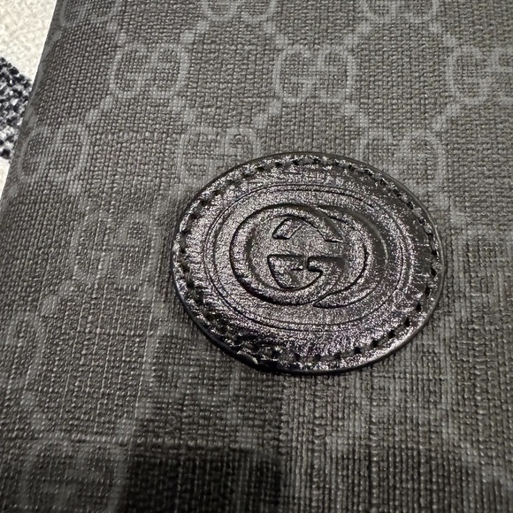 SOLD - Gucci Leather-Trimmed Monogrammed ECONYL Passport Case *Authentic* - Picture 5 of 9